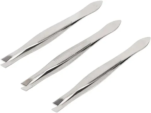 Tres pinzas inclinadas Qulity, acero inoxidable profesional, proporcionan un agarre fuerte, eliminan los pelos con precisión, formas, diseño
