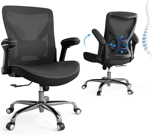 Miniatura 12 de Ergalithic Silla de Oficina Ergonómica para Hogar y Computadora - Silla X en Forma de Malla con Cuero PU y Soporte Lumbar Ajustable - Silla