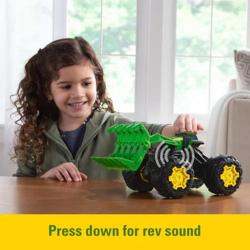 Miniatura 6 de John Deere Monster Treads Rev Up Tractor Toy Tractor Toys - Neumáticos y sonidos estilo camión monstruo - 10 pulgadas - Edades 3 años en adelante