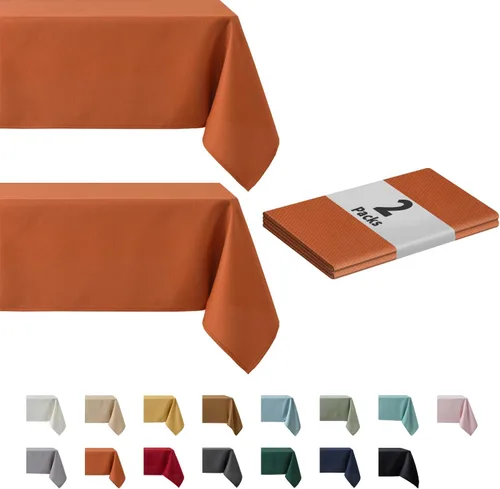 Miniatura 35 de maxmill Mantel con textura resistente a las manchas, impermeable y resistente a las arrugas, lavable, mantel suave, cubierta de mesa de tela