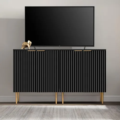 Miniatura 6 de SICOTAS Aparador Moderno de Entrada - Credenza de Buffet con Almacenamiento, Gabinete con 2 Puertas y Estantes Ajustables, Mesa de Acento para Barra