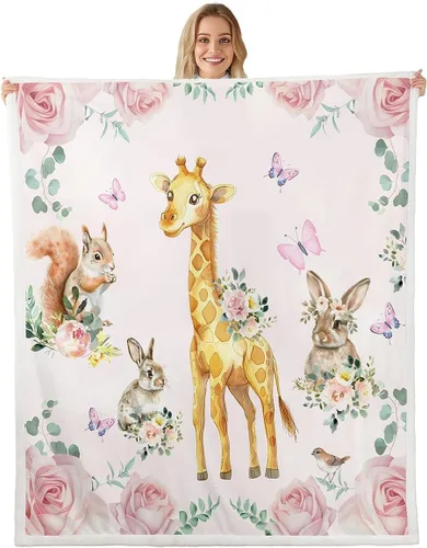 Miniatura 15 de Erosebridal Manta infantil de cebra de 40 x 50 pulgadas para dormitorio, sala de estar, sofá, sofá, manta de forro polar de animales de zoológico