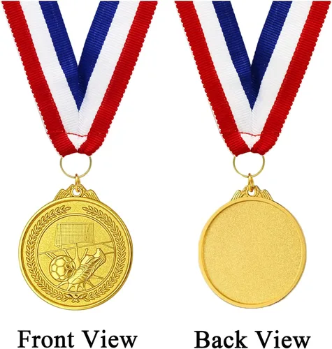 Miniatura 3 de Donrime 12 Pieces Soccer Medals for Kids, Gold Metals Awards Medal for Kid’s Sports Soccer Games, Soccer Party Favors, 2 Inches