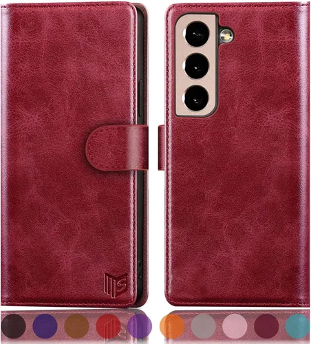 Miniatura 14 de SUANPOT Funda de piel tipo cartera para Samsung Galaxy S22+/S22 Plus 5G con bloqueo RFID, tarjetero para tarjetas de crédito, funda para teléfono