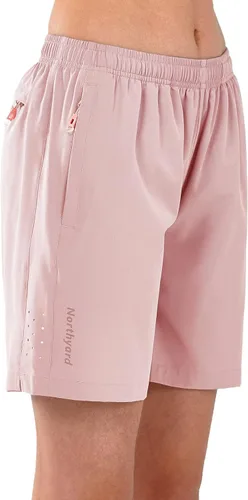 Miniatura 38 de NORTHYARD Pantalones cortos deportivos de senderismo para mujer, de secado rápido, ligeros, para gimnasio, entrenamiento, con 3 bolsillos