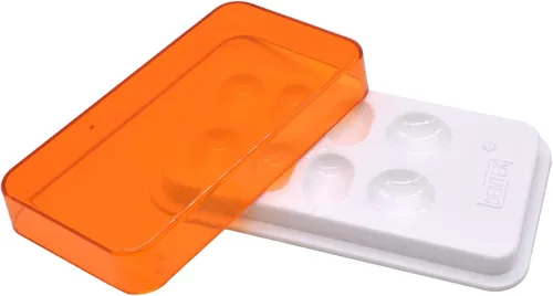 Miniatura 5 de Paleta dental de 1 pieza con cubierta, paleta de resina dental de 8 ranuras, caja de sombreado de resina para mezclar colocación de resina,