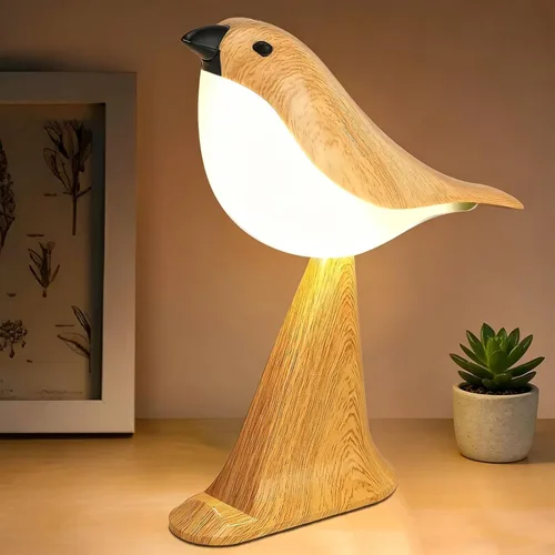 Miniatura 7 de Deogos Paquete de 2 Lámparas de Mesa Lindas con Forma de Pájaro, Control Táctil/Brillo Regulable/3 Temperaturas de Color/Lámpara de Escritorio