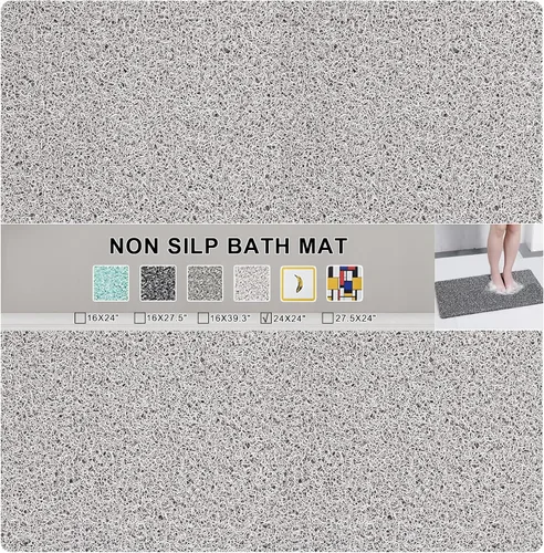Miniatura 19 de Tapete antideslizante para bañera, tapete de baño antideslizante de 0.6 pulgadas, extra grueso, de secado rápido, tapete de ducha antideslizante