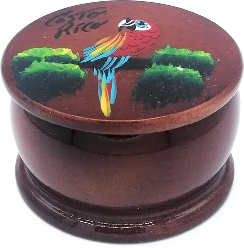 Miniatura 10 de Joyero de madera - Decoración pintada a mano - Juego de 1 joyero auténtico de la selva tropical costarricense - Artesanal - Estuche