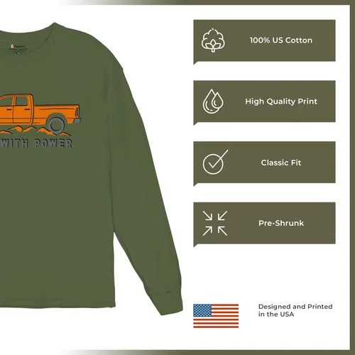 Miniatura 110 de Tee Hunt Camisetas gráficas y camisetas sin mangas para hombre Roll with Power Pickup Truck