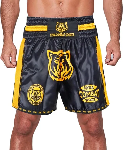 Miniatura 4 de Nyna Combat Muay Thai Shorts MMA Pantalones cortos para entrenamiento de lucha para artes marciales para hombres y mujeres