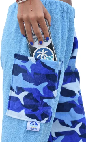Miniatura 5 de Pantalones de toalla para nadadores - Pantalones de toalla de rizo de algodón - Cobertura de playa - Ropa de resort - Ropa de baño