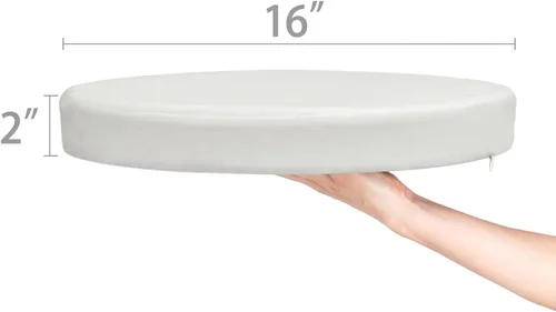 Miniatura 5 de Almohadilla Shinnwa de poliéster suave, cuadrado o redondo con espuma de memoria para asiento, soporte Lumbar de felpa, colorida de 16 pulgadas