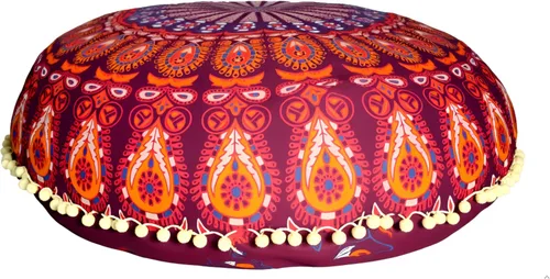Miniatura 14 de CRAFT KALA Funda de Cojín Grande de Suelo Hippie Mandala Funda de Cojín de Meditación Funda de Puf Redondo Funda de Cojín Bohemia para el Suelo
