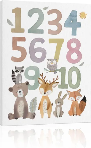 Miniatura 12 de Póster ABC para decoración de pared de cuarto de bebé, arte bohemio del alfabeto para pared de aula, arte de pared de niños de animales de safari