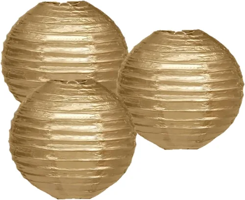 Miniatura 22 de Paquete de 3 linternas redondas de papel para decoración de boda y fiesta de cumpleaños (azul bebé, 4 pulgadas/3.9 in)