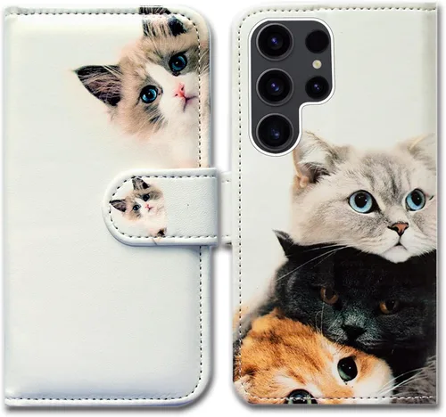 Miniatura 22 de Bcov Funda para Galaxy S23 Ultra, funda de piel con tapa para Samsung Galaxy S23 Ultra con ranura para tarjeta y soporte para Samsung Galaxy S23
