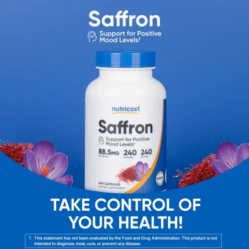 Miniatura 5 de Nutricost - Extracto de Azafrán 88.5 mg, 240 Cápsulas - Cápsulas vegetarianas, sin OMG, sin gluten
