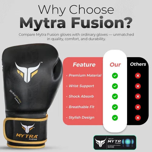 Miniatura 4 de Mytra Fusion Boxing Gloves – Kickboxing Gloves for Men & Women Boxing Training Gloves MMA Muay Thai Gloves Punching Gloves