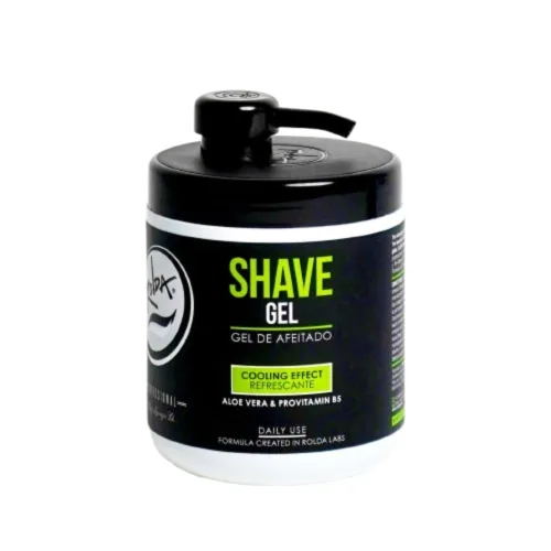 Rolda Gel de afeitado refrescante para pieles sensibles, gel de afeitado transparente sin espuma para hombres con aloe vera, provitamina B5 (17.63