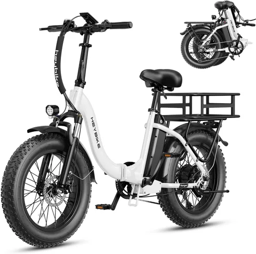 Miniatura 23 de Heybike Ranger 2.0 Foldable Electric Bike for Adults, 20"*4 Fat Tire Ebike with 1400W Peak Motor, 28 MPH Max Speed, 600Wh Removable Battery, Up to