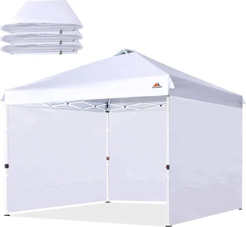 Miniatura 14 de SCOCANOPY SideWall para marco de toldo desplegable de 8 x 8 pies, paquete de 3 solamente Sunwall, (morado)