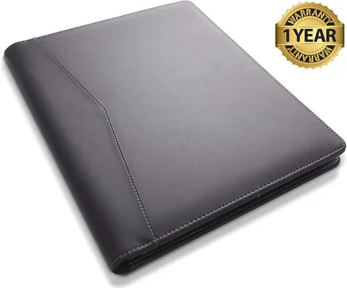Miniatura 9 de STYLIO Carpeta Padfolio con Portapapeles Extraíble Organizador de Portafolio Carpeta con Almacenamiento para Cuaderno, Bloc de Notas