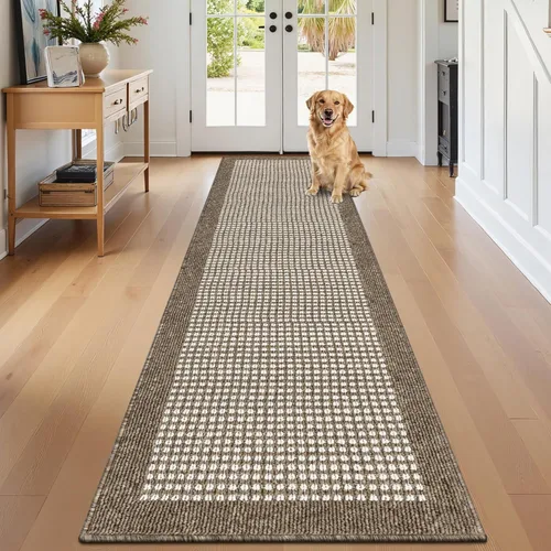 Miniatura 21 de Ileading Alfombra de pasillo de lavandería de 2 x 6 pies, antideslizante, con parte trasera de goma, lavable a máquina, alfombra gris