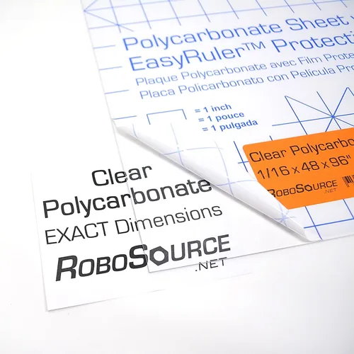 Miniatura 3 de Hoja de plástico policarbonato ABS, 12 x 24 pulgadas x 0.0625 pulgadas (1/16 pulgadas) 3 unidades, con kit de recursos para equipos de robótica VEX