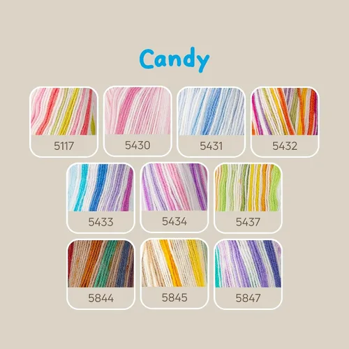 Miniatura 7 de Sensy Candy Yarn - Hilo de 5 madejas, 3.5 onzas, 251 yardas, multicolor para ganchillo y tejido, calibre ligero 3