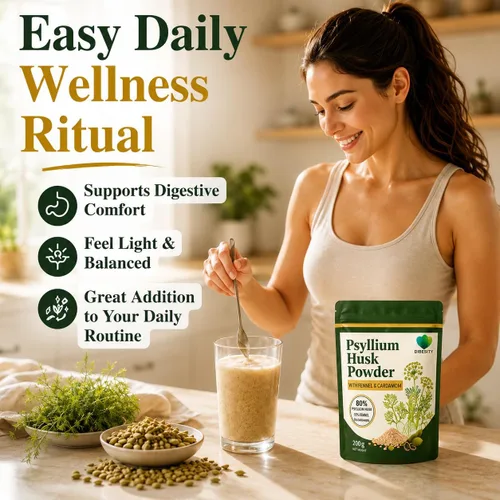 Miniatura 3 de Polvo natural de cáscara de psyllium con hinojo y cardamomo - Mezcla de fibra en polvo, sin sabor, a base de plantas, sin OMG, 7.05 oz