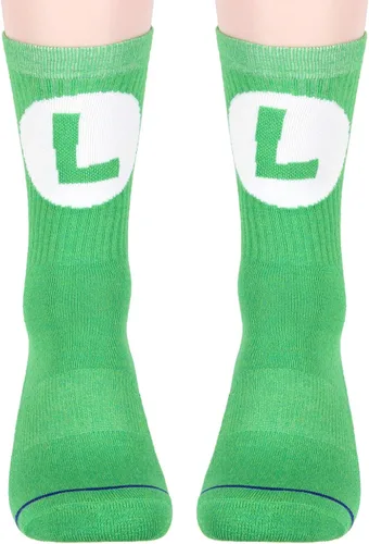 Miniatura 3 de Nintendo Super Mario - Disfraz de personaje de Mario y Luigi para adultos, 2 pares de calcetines para hombres y mujeres, Multi