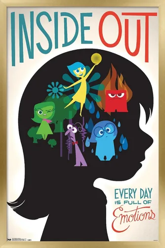 Miniatura 13 de Trends International Disney Pixar Inside Out - Póster de pared de emociones, 14.725 x 22.375 pulgadas, versión enmarcada de madera de granero