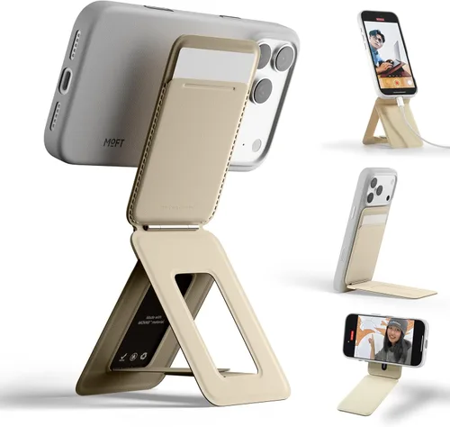 Miniatura 27 de MOFT MOVAS - Billetera con trípode para teléfono, 3 en 1, soporte magnético compatible con NFC, soporte para tarjetas ajustable de cuero vegano