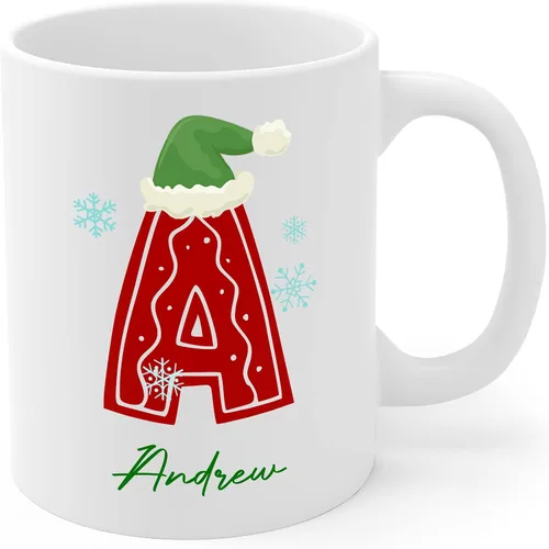 Miniatura 12 de Tazas de café con iniciales de Navidad 2025, taza con monograma, tazas de Navidad personalizadas con nombres, taza para niños, tazas de café, tazas