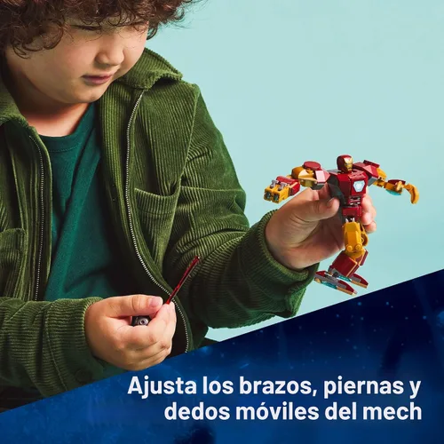 Miniatura 5 de LEGO Marvel Iron Man Mech vs. Ultron - Juego de juguetes de construcción para niños, niños y niñas, a partir de 6 años, figura de acción