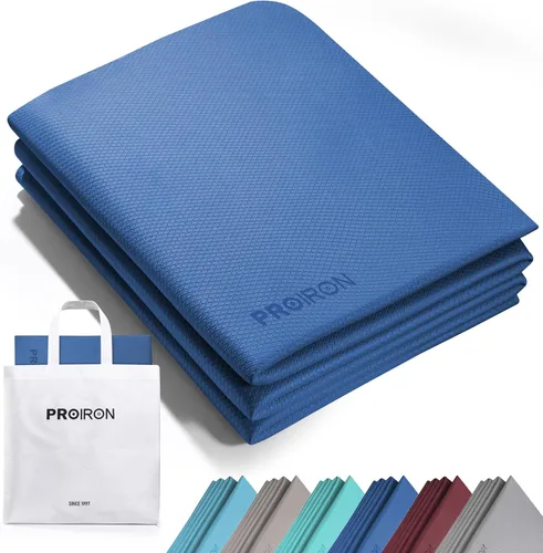 Miniatura 8 de PROIRON Esterilla de Yoga Plegable 0.24"/0.16" para Entrenamiento en Casa y Viajes, Esterillas de Yoga de Viaje Antideslizantes con Bolsa