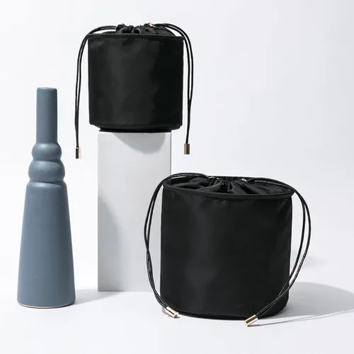 Miniatura 6 de Organizador de bolso alto para mujer, de lona, redondo, organizador de bolso, bolso organizador redondo para cosméticos, bolsa de maquillaje