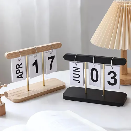 Miniatura 6 de Calendario Diario Perpetuo con Tapa para Escritorio 2026 Decoración Reutilizable para Escritorio de Oficina Accesorios para el Hogar Accesorios