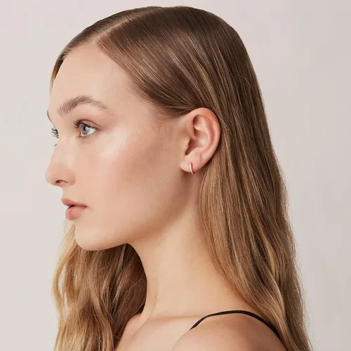 Miniatura 4 de PAVOI 14K Gold Plated Cubic Zirconia Cuff Earrings Huggie Stud