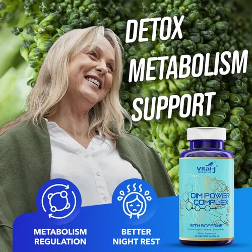 Miniatura 8 de Complejo potente DIM 4 en 1 de 300 mg – Equilibrio de estrógeno y metabolismo, energía y menopausia Suplemento de apoyo con bioperina (x4), calcio