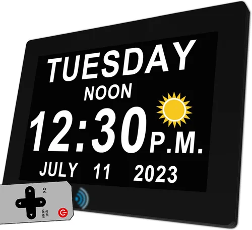 Miniatura 9 de Reloj Digital Extra Grande de 11.5 Pulgadas con 19 Alarmas, Hora Hablada Fuerte, 20 Recordatorios Personalizados, Horario de Verano Automático