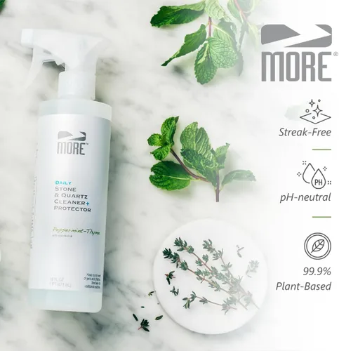 Miniatura 4 de Limpiador y Protector de Piedra y Cuarzo MORE - Fórmula a Base de Agua para Superficies de Piedra Natural y Cuarzo (Pinta 16 oz - Paquete Doble)