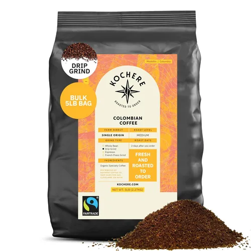 Miniatura 22 de Café molido colombiano Medellín, granos de café tostado medio de origen único, recién tostado a pedido, café molido orgánico, grado especial