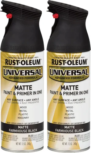 Miniatura 23 de Rust-Oleum 245197 Pintura en aerosol universal para todas las superficies, 12 onzas, negro satinado