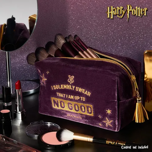 Miniatura 3 de Harry Potter Bolsa de Maquillaje de Terciopelo Estuche Cosmético Organizador de Viaje para Mujeres, Adolescentes y Niñas, Pequeño Neceser para Morado
