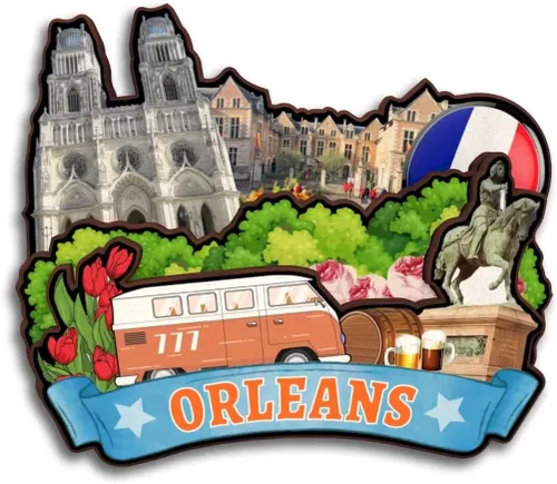Miniatura 15 de Blois Centre-Val de Loire Francia - Imán de madera para nevera, colección 3D, hecho a mano, viajes, ciudad, recuerdos, nevera, regalo