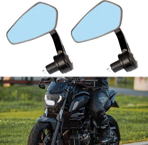 Espejos universales negros para motocicleta, espejos laterales de barra compatibles con Honda, Scooter, Suzuki, Yamaha, Kawasaki, Victory, Harley