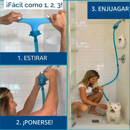 Miniatura 6 de Rinseroo: "Cosa de Limpieza para Ducha" – Accesorio de Manguera de Mano Deslizante para Enjuague de Pared de Ducha Rápido y Sin Desorden – Manguera