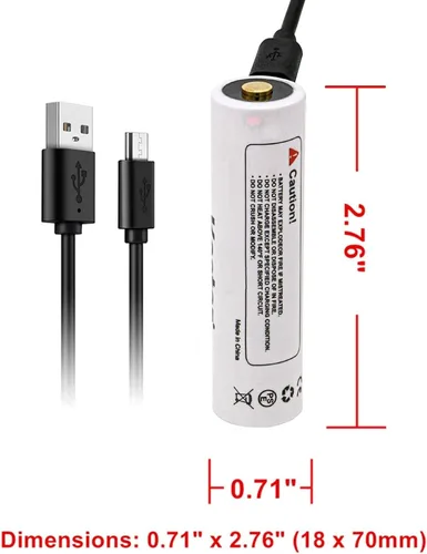 Miniatura 3 de Kastar Paquete de 1 batería de repuesto para batería de iones de litio SF18650B con Micro-USB